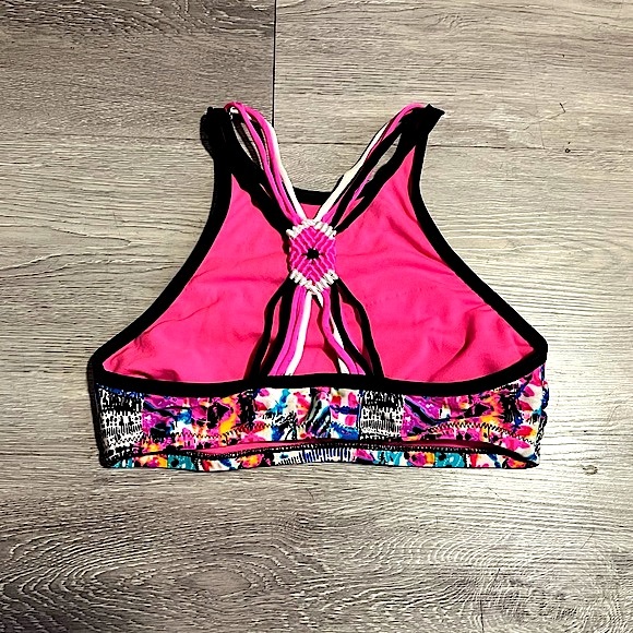 JESSICA SIMPSON โข Graffiti Bikini - Racerback Top + Full Bottom โข Size Small - Picture 8 of 16
